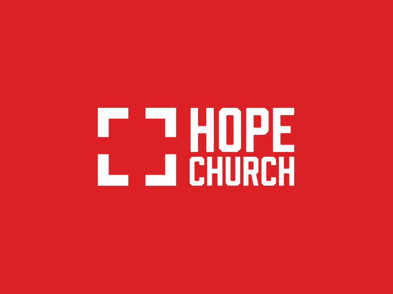 Hope Church Logo brand branding church design libre lockup logo luchador marketing nacho red typography