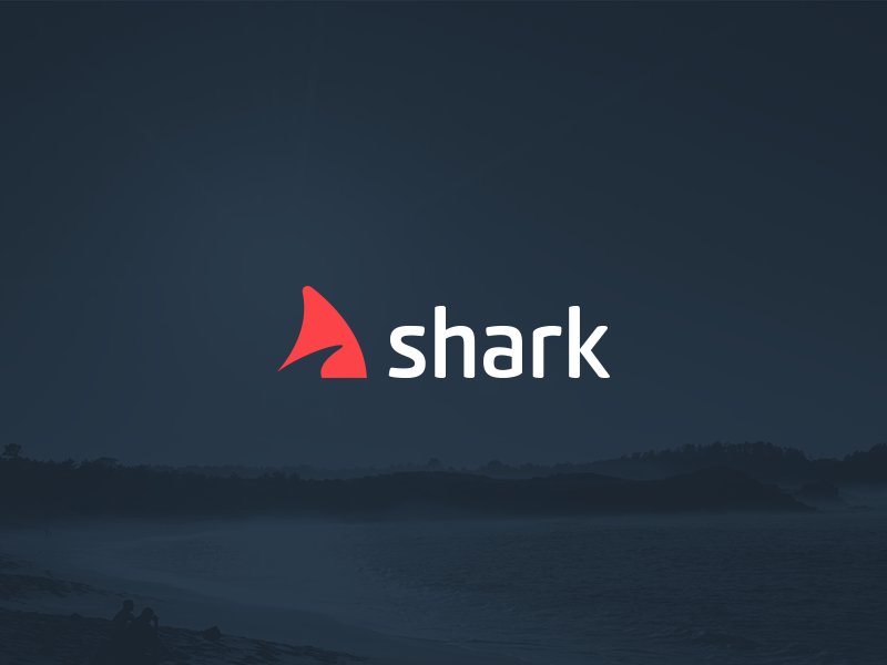 Shark Logo branding design logo nautical shark typography