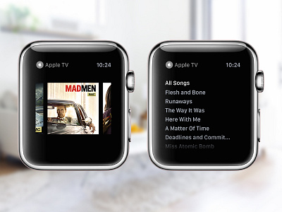 Apple TV Apple Watch Concept amc app concept design icon interface madmen mobile shows ui ux watch