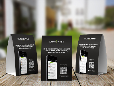 TapHunter Table Tents app beer collateral creative design flow ios print table tents ui ux