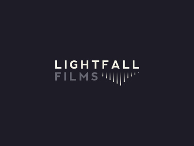 Lightfall Films Logo Exploration blue branding cinematic dark background design film light logo logo design typography vector