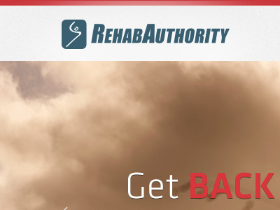 Rehab Authority Comp authority colors header health hurt injury larger header life logo navigation pain people red rehab rehab authority therapy website