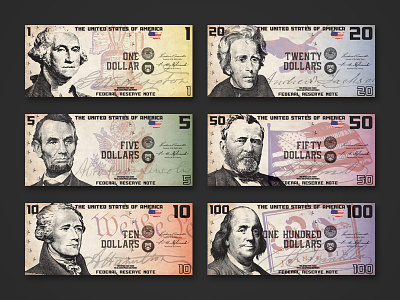 Currency Rebranding america currency graphics illustration money redesign united states usa