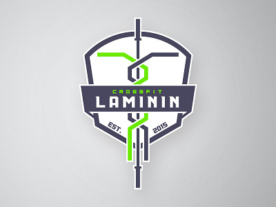 Crossfit Laminin Shield Final brand crest cross crossfit gym laminin logo