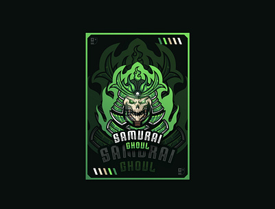 Samurai Ghoul branding cartoon demon esport green illlustration illustration illustrator logo samurai vector