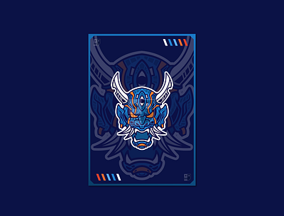 Oni Logo cartoon demon illlustration illustration illustrator mascot mask oni vector