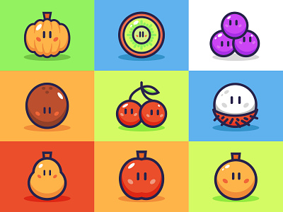 Fruit Cartoon Illustration cartoon cute fiver freepik fruit graphic design illlustration illustration illustrator kids vector