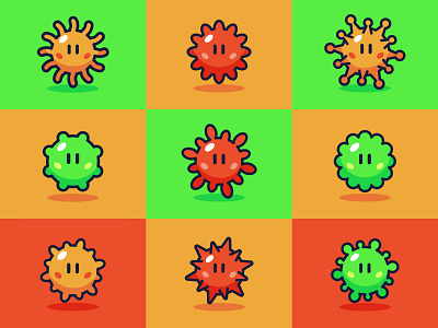 Virus Cartoon Illustration bactery cartoon graphic design illlustration illustration illustrator kids vector virus