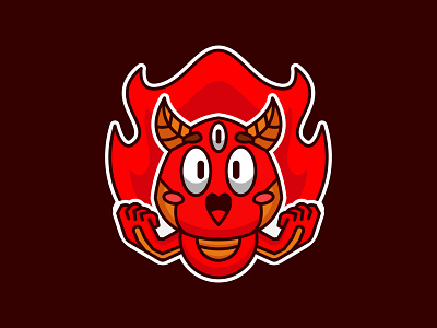 Spirit Red Monster cartoon cute demon fire illlustration illustration illustrator kids monster monsters red soul spirit vector