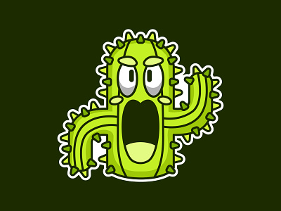 Scream Cactus Monster cactus cartoon cute desert green illlustration illustration illustrator kids monster nature plant scream tree vector