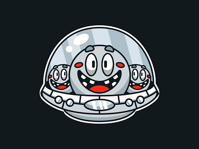 Meatball Alien Monster alien ball cartoon cute food illlustration illustration illustrator kids meatball monster plate ufo vector