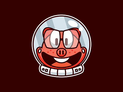 Pig Astronaut Monster cartoon cute farm farm animal galaxy illlustration illustration illustrator kids monster pig pink planet vector