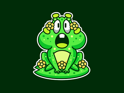 Girl Frog Monster cartoon cute frog green illlustration illustration illustrator kids mosnter river vector