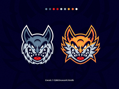 Rabbit Wolves Mascot Logo animal beast branding cartoon dog esport game gaming graphic design illlustration logo logo mascot logos mascot mascot logo rabbit twitch wolf wolves youtube