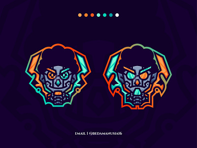 Mecha Frizzy Mascot Logo