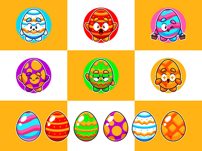 cute easter egg illustration