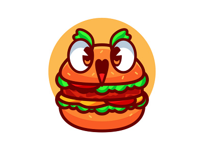 cute burger illustration brand burger burger logo cartoon character food food logo illlustration logo mascot vector