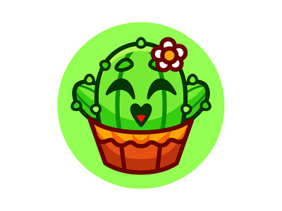 cute cactus illustration brand cactus cactus logo cartoon character desert esport logo mascot plant sport