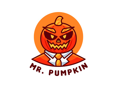 mr pumpkin mascot logo brand cartoon character esport logo mascot pumkin logo pumpkin sport