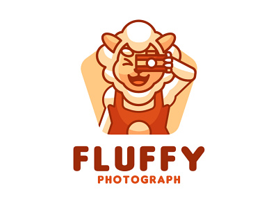 fluffy photograph mascot logo