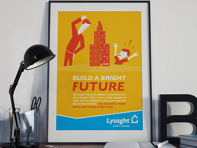 Lysaght Credit Union poster design advertising design illustration poster vector