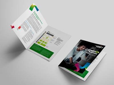 VIX Verify - Green ID Business Flyer bi fold brochure brochure design brochure layout flyer print