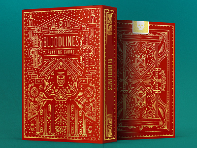 Bloodlines box cards gold foil kickstarter line