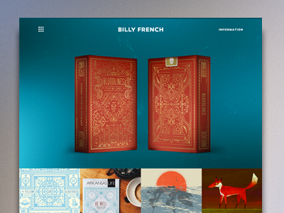 new billyfrench.com! cards grid new portfolio svg animation website