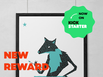 Kickstarter Posters durham poster screen print wolf