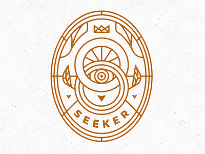 Seeker badge crown emblem eye feather leaf rings seek seeker