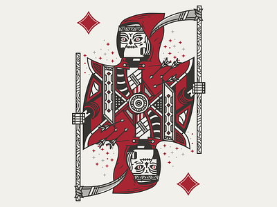 Little Red Riding Reaper card diamond grimm jack playing cards reaper skeleton