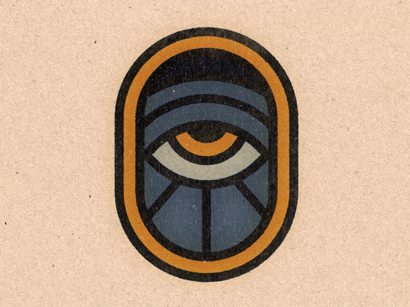 Sleepy Eye seeing god logo icon badge sleepy eye