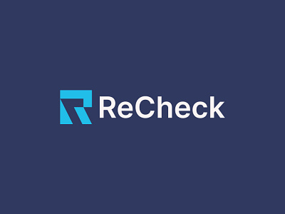 Recheck Logo brand branding checkmark company design investment letter r logo logo design negativespace technology tick