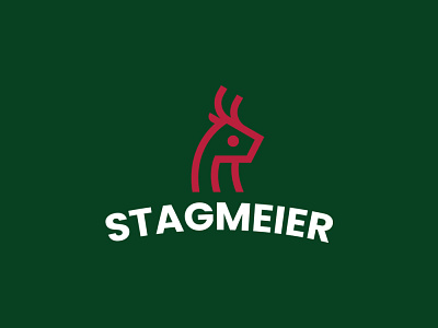 Stagmeier Logo abstract animal brand buck company deer design head logo logo design modern nature stag wild