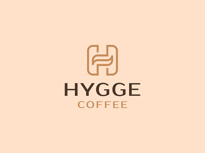 Hygge Coffee Logo beans beverage brand business cafe coffee design drink letterh logo logo design minimalist modern restaurant shop