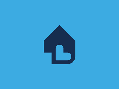Home Love Logo brand company design heart home house logo logo design love modern negative space property real estate