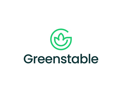 Greenstable Logo brand company fruits grocery leaf letterg logo logo design minimalist modern nature plant shop vegetable