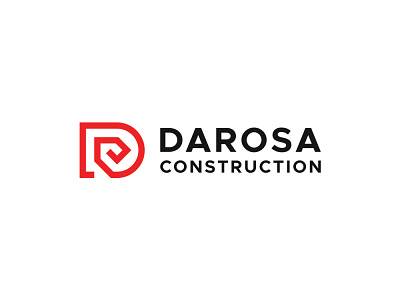 Darosa Construction Logo abstract brand company construction design home house letter d logo logo design real estate renovation