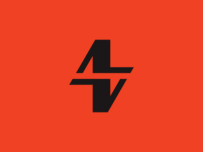 Letter AV and Thunder Logo