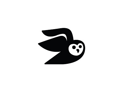 Flying Owl animal bird brand company fly flying logo mascot modern nature negative space owl wing