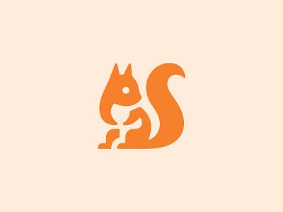 Squirrel Logo animal cartoon childern company cute fun kids logo logo design mascot modern negative space squirrel