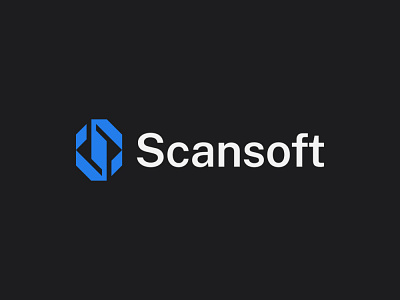 Scansoft Logo abstract arrow company diamond down exchange export geometric import logo logo design retail trade trading transfer up