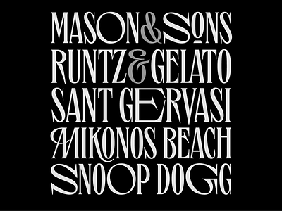 Bourbon St. Typeface fonts fonts collection glyphsapp hype ligatures type design type designer