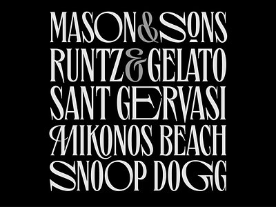 Bourbon St. Typeface fonts fonts collection glyphsapp hype ligatures type design type designer