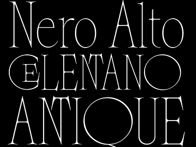 Nero Alto alternates fonts ligatures mateo broillet nero alto serif typeface typeface design typeverything