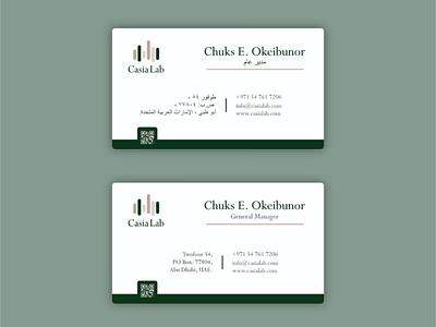 Minimalistic Double-Sided Business Card Design business card creative minimalistic design