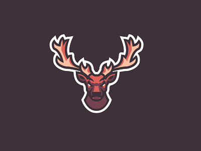 Fall Deer branding design flat illustration illustrator logo mascot mascot logo mascotlogo minimal vector