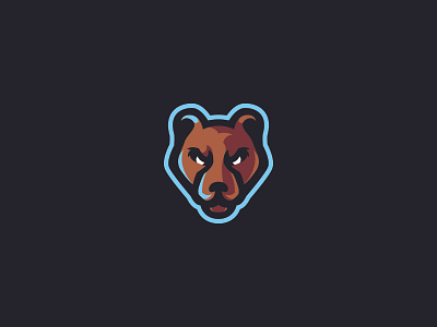 BadAss Bear bear branding design flat grizzly grizzly bear illustration illustrator logo mascot mascot logo mascotlogo minimal vector