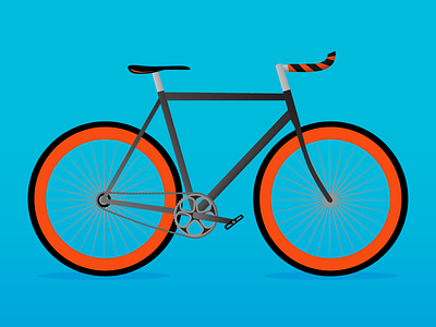 Bicycle ai bike fixed fixie illustration vector