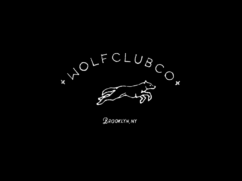 Wolf Club Co animation branding design illustration logo minimal type typography